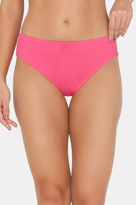 Rosaline Cotton Comfort Medium Rise Full Coverage Bikini Panty (Pack of 3) - Multicolor — image 2